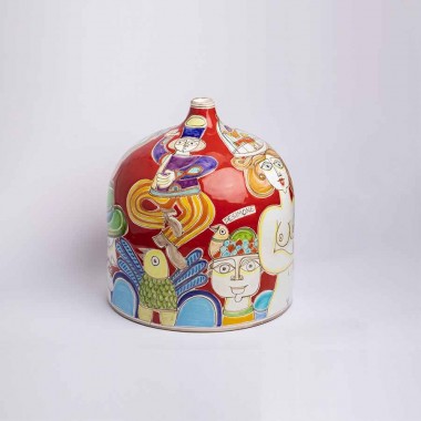 Handmade decorative ceramic Vase DS VS647LT de simone sicilian pottery Handmade decorative ceramic Vase DS VS647LT de simone sicilian pottery